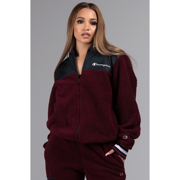 Champion Jackets & Blazers - Champion sherpa fleece baseball jacket